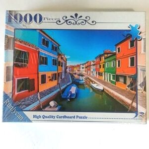 RUNLYCAN COLORFUL HOUSES 1000 PIECE JIGSAW PUZZLE NWT